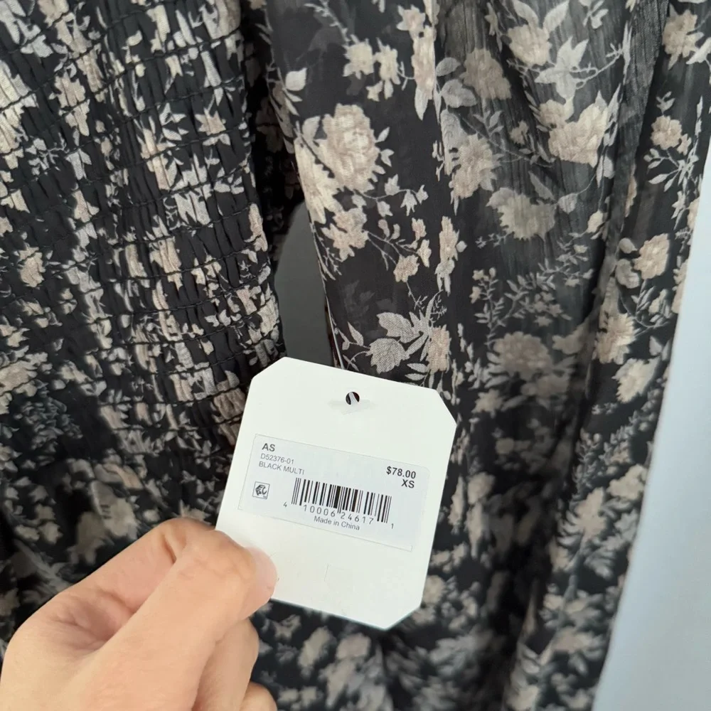 Altar’d State XS Brentwood Floral Mini Dress Whimsigoth Smock Bustier babydoll - Picture 6 of 10